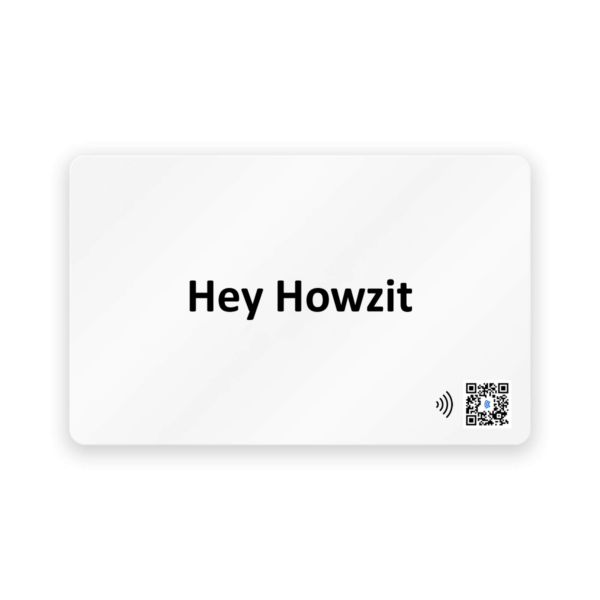 Hey Howzit White Digital Business Card